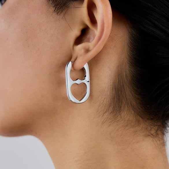 1 Pair High-end Hoop Stainless Steel Gold Color Women's Hoop Earrings