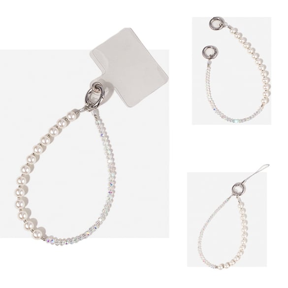 1 Piece Gorgeous Series Beads Aluminum Phone Strap 2