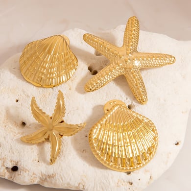 1 Piece Stainless Steel Gold Color Brooch h5 Picture3