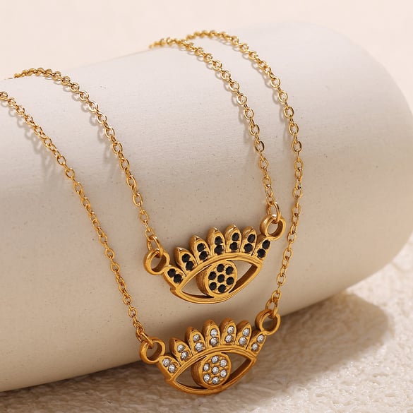 Collana con ciondolo color oro a forma di animale in acciaio inossidabile da 1 pezzo