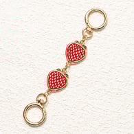 Fraise droite rouge doré 15,5 cm/【Chaîne d&#39;extension de sac】 