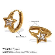 EH1088WEG Orecchini piccoli in oro con diamanti bianchi Immagine4