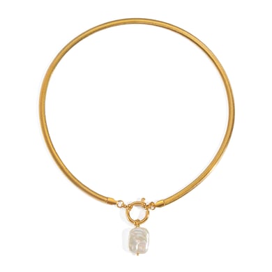 1 Piece Stainless Steel Gold Color Pearl Pendant Necklace h5 Picture5