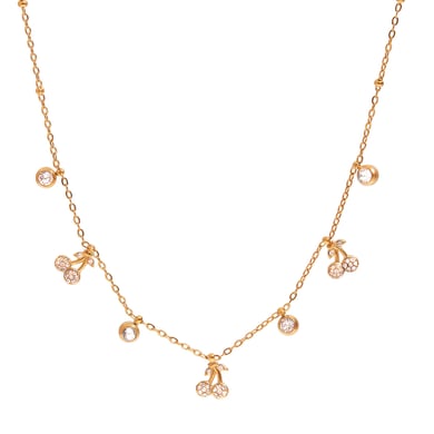 1 Piece Romantic Series Cherry Stainless Steel Gold Color Women's Pendant Necklaces h5 