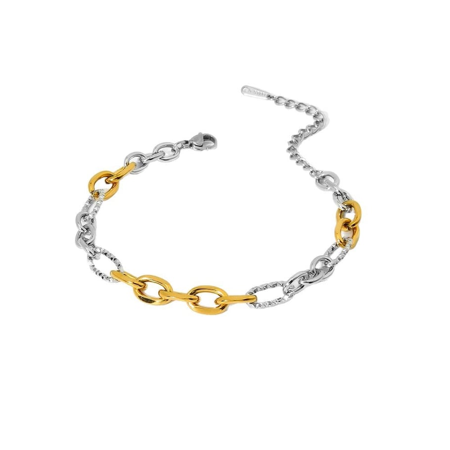 Bracelets géométriques quotidiens en acier inoxydable pour femmes, série Simple Image5