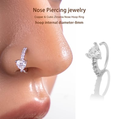 1 piercing para la nariz con circonita color cobre y dorado. h5 Imagen5