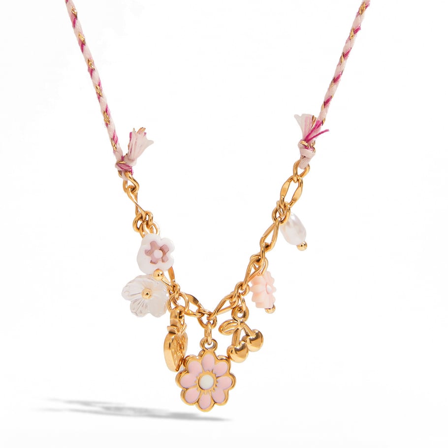 1 Piece Vacation Flower String Pendant Necklaces 