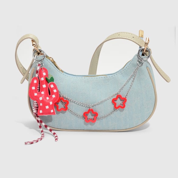 1 breloque de sac en cuir en forme de cactus 2