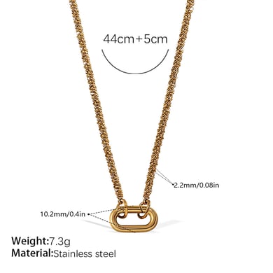1 Stück einfaches Edelstahl-Charm-Armband in Goldfarbe zum Selbermachen h5 