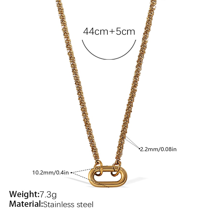 1 Stück einfaches Edelstahl-Charm-Armband in Goldfarbe zum Selbermachen 