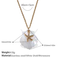 XL535-PJ571WES White Shell Necklace Picture13