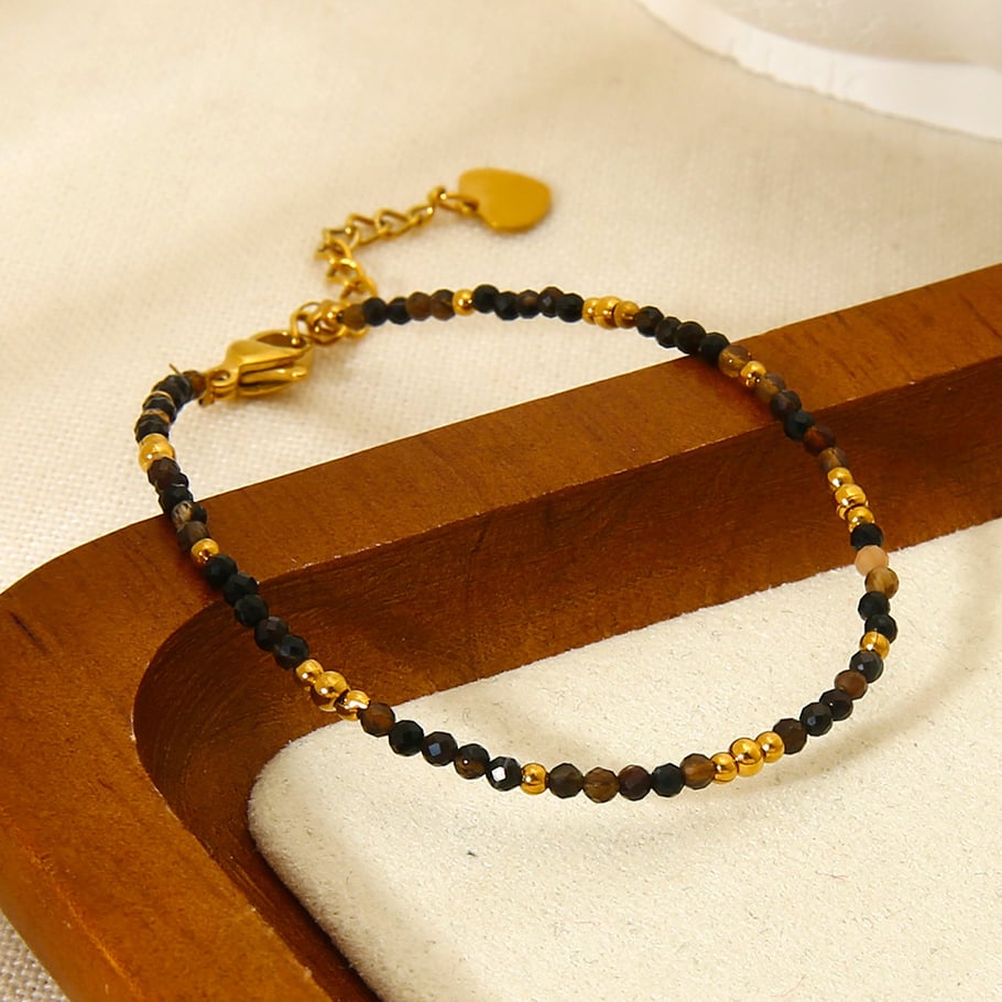 Pulseras de cuentas para mujer con piedras naturales de la serie clásica Imagen2