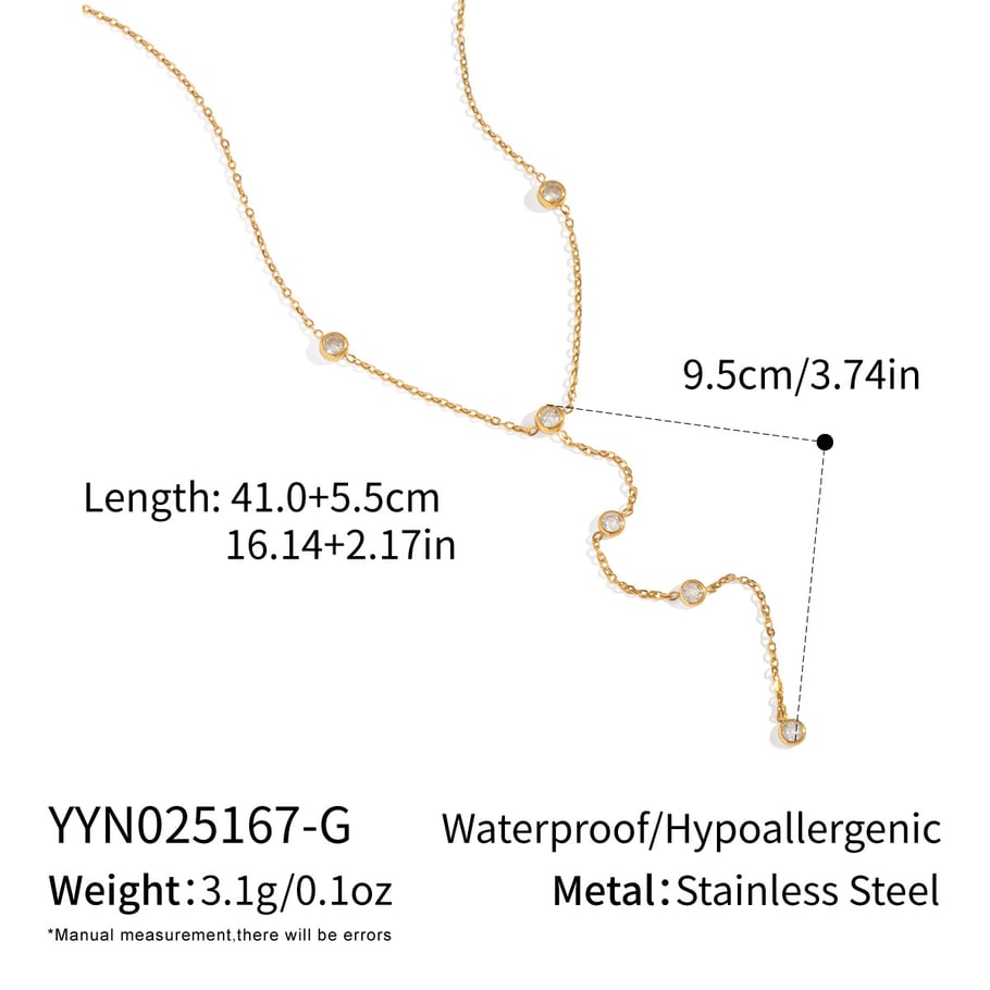 1 Piece Stainless Steel Gold Color Pendant Necklace 