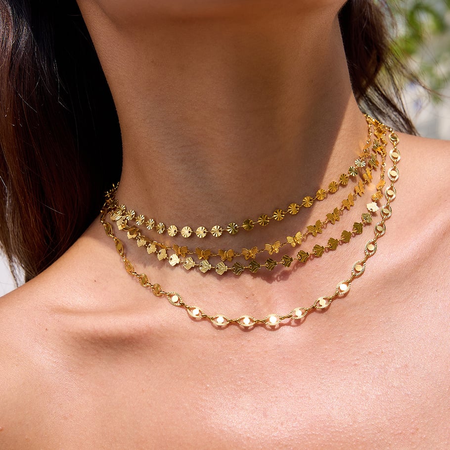 1 Piece Classic Shell Stainless Steel Gold Color Women's Chain Necklaces Picture5