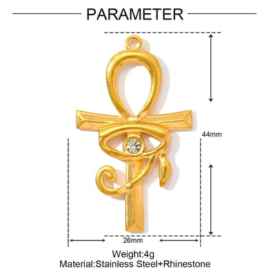 1 Stück Simple Series DIY Herz Edelstahl Goldfarben Damenanhänger h5 Bild2