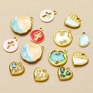 1 Stück Classic Series DIY Kreuz Edelstahl Gold Farbe Damen Anhänger h5 Bild5