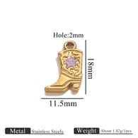 Goldene Schuhe, doppelseitig, mit Öl besprüht, fünfzackiger Stern, lila Bild6