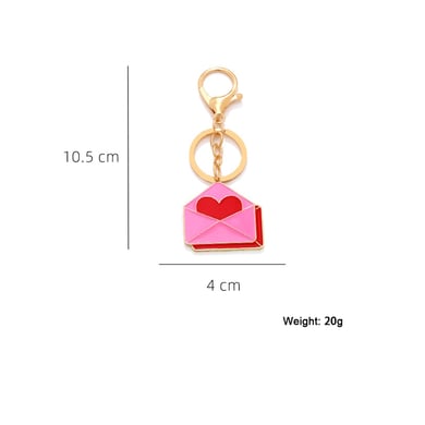 1 Piece Sweet Envelope Alloy Keychain h5 