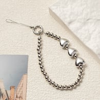 Three Pearl Series Silbernes Herz, kurze Ausführung + Schlüsselband Bild5
