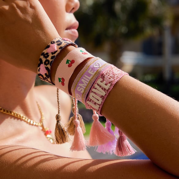1 Piece Fashionable Series Bohemian Letter Cotton Women's Bangles 2