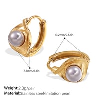 EH1092WEG Orecchini in oro con perle bianche Immagine6