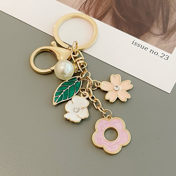 1 Piece Sakura Alloy Keychain