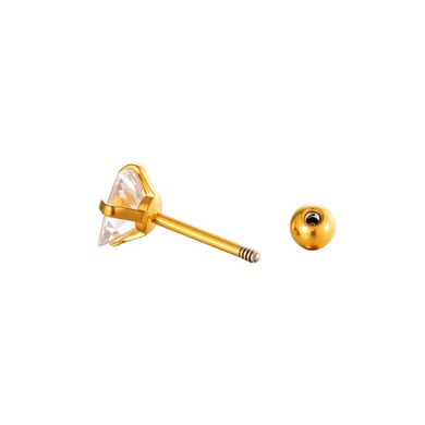 1 Piece Simple Heart Stainless Steel Zircon Women's Piercings Earrings h5 Picture6