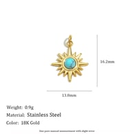 Pendentif étoile à huit branches turquoise-or Image17