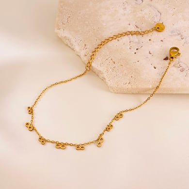 1 Stück gestaltbare Unendlichkeitssymbol-Edelstahl-Kettenarmbänder in Goldfarbe für Damen h5 Bild4