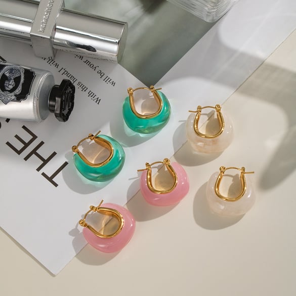 1 Pair Simple U-shaped Hoop Earrings