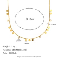 Chain Collection Zircon Disc Bead Chain-Gold Picture14