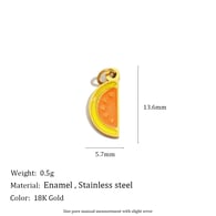 Pendentif demi-cercle Hami Melon - Or Image3
