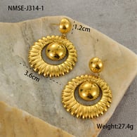NMSE-J314-1 Gold Earrings 