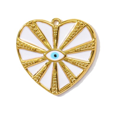 1 Stück Romantische Serie DIY Herz Edelstahl Gold Farbe Damen Anhänger h5 