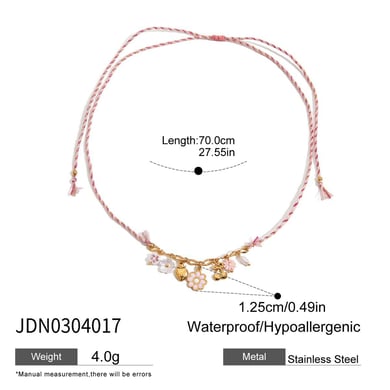 1 Piece Vacation Flower String Pendant Necklaces h5 Picture2