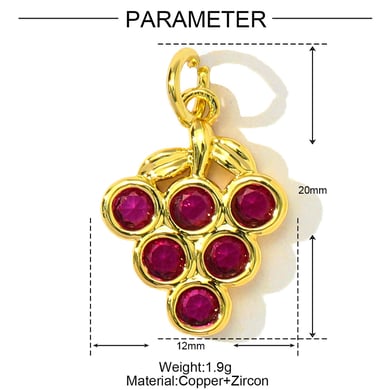 1 Stück Natürliche Früchte Edelstahl Gold Farbe Damen Anhänger h5 Bild2