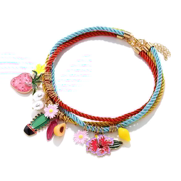 1 Set Sweet Fruit Rope Layered Necklaces