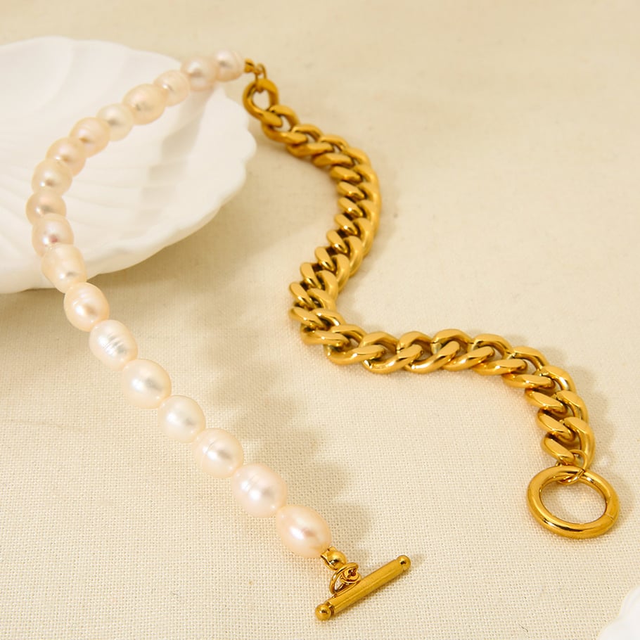1 Pair Classic Series Retro Mixed Color Stainless Steel Chain Necklaces Picture2