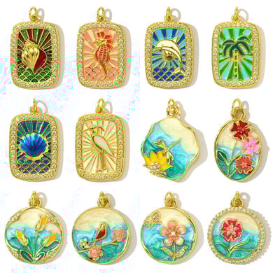 1 pieza DIY Animal Acero Inoxidable Color Dorado Colgantes para Mujer h5 Imagen4