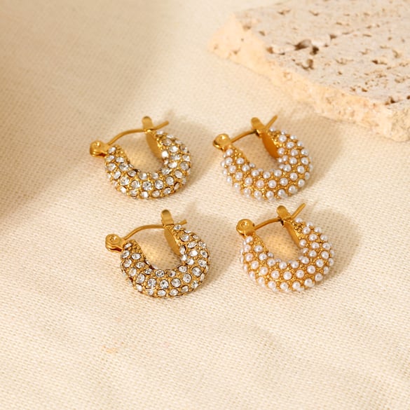 Luxurious Series Elegant Stainless Steel  Women's Stud Earrings