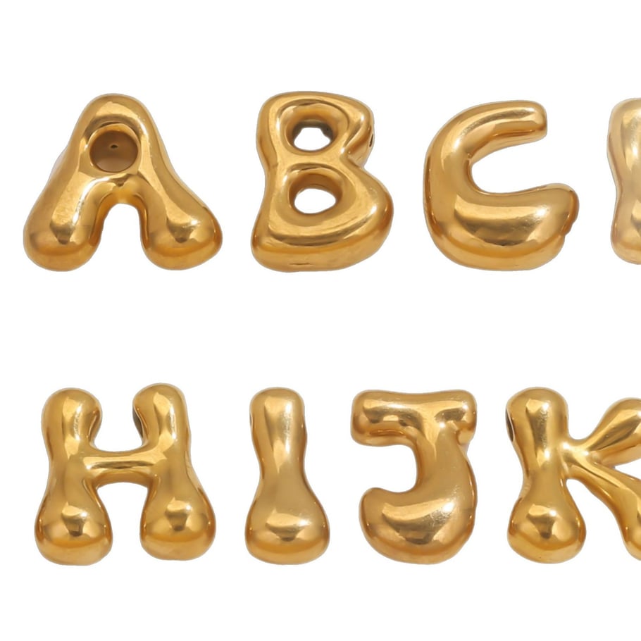 1 Stück DIY Buchstaben Edelstahl Damen Anhänger Bild4