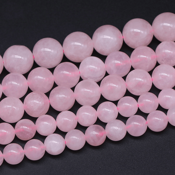 1 chaîne de perles en cristal de quartz rose du Brésil 2