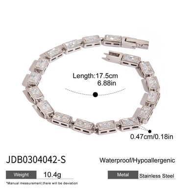 1 Piece Luxurious Series Sexy Geometric Stainless Steel Gold Color Women's Chain Bracelets h5 