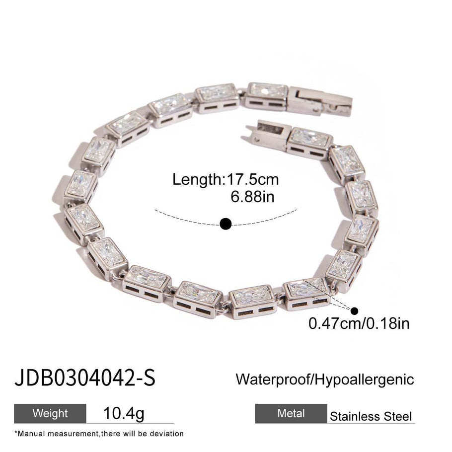 1 Piece Luxurious Series Sexy Geometric Stainless Steel Gold Color Women's Chain Bracelets 
