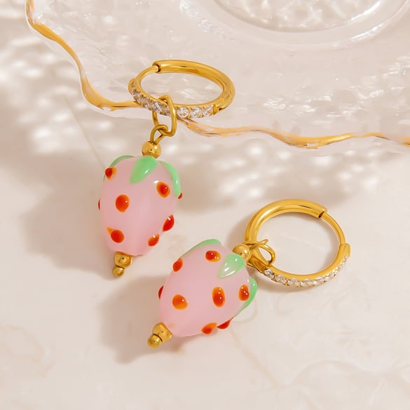 Romantic Series Fruit Handmade DIY Women's Earrings 2