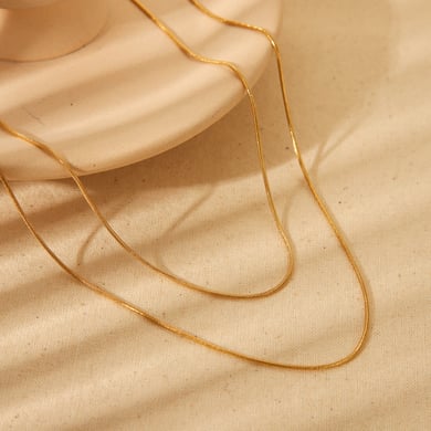 Simple and Versatile Double-layer Stainless Steel Women's Necklace h5 Picture4
