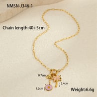 NMSN-J346-1 Mor Çiçek Kolye Resim4