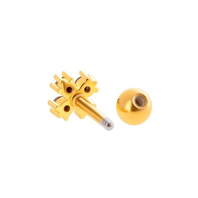 1 Piece Heart Shape Copper Gold Color Zircon Women's Piercings Earrings h5 Picture6