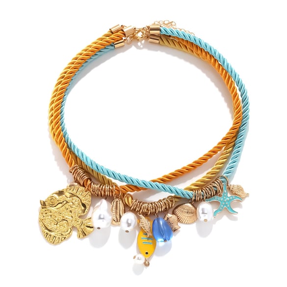 1 Set Ins Style Rope Layered Necklaces 2