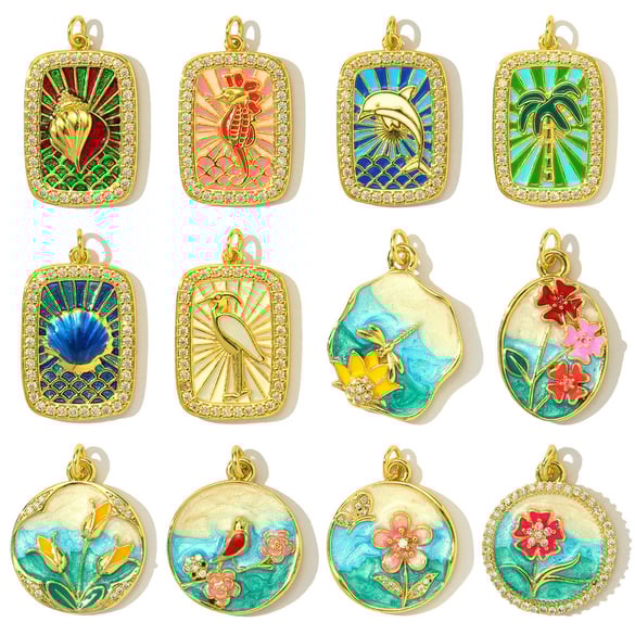 1 Piece DIY Animal Stainless Steel Gold Color Women's Pendants